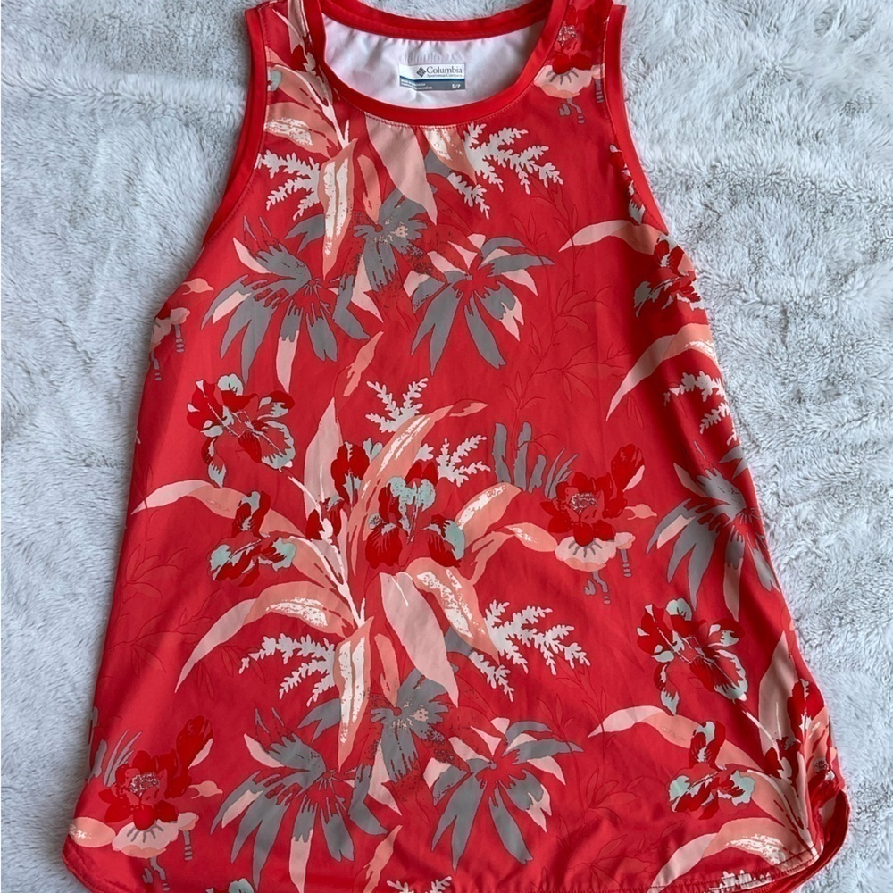 Columbia Activewear top. Size SP. Sleeveless tunic. Floral. - Picture 1 of 4